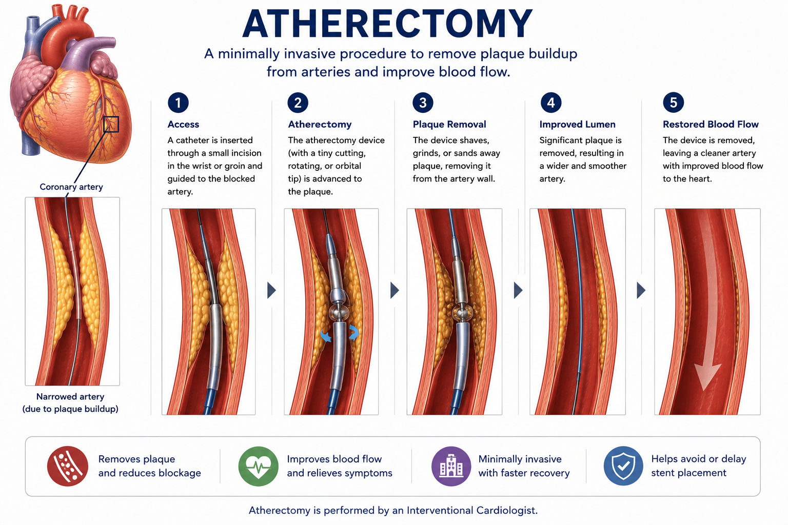 Cardiology Atherectomy plaque removal cardiac procedure Regal Hospital Bangalore
