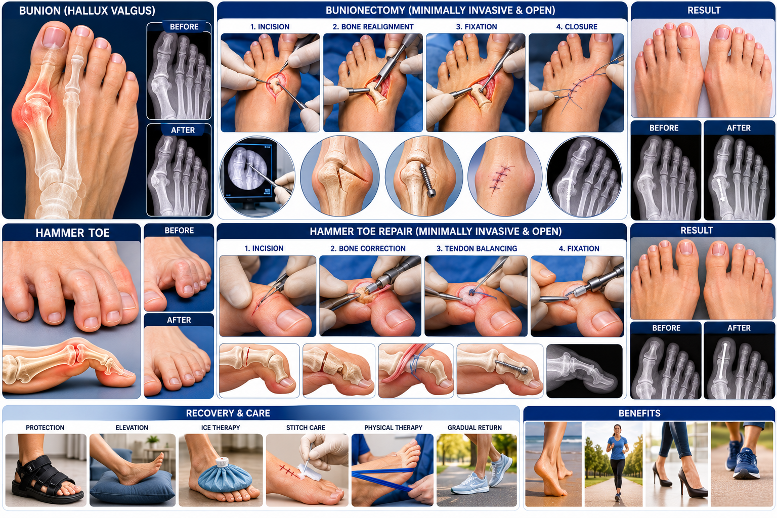 Bunionectomy hammer toe repair foot surgery Regal Hospital North Bangalore