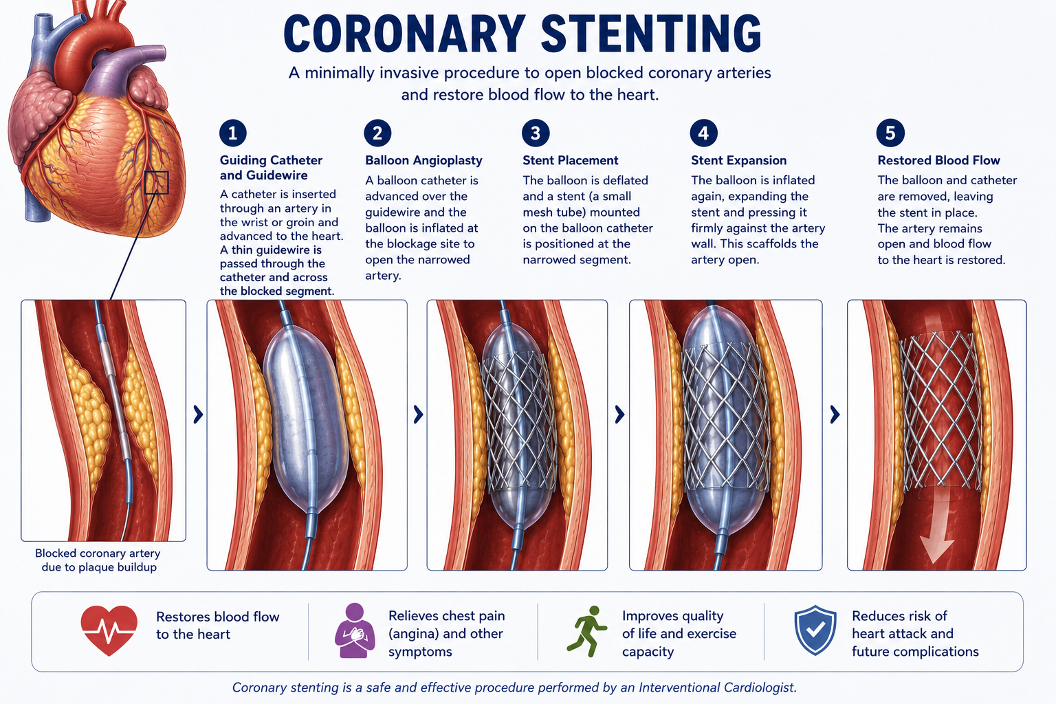Cardiology Coronary stenting metal stent placement Regal Hospital North Bangalore