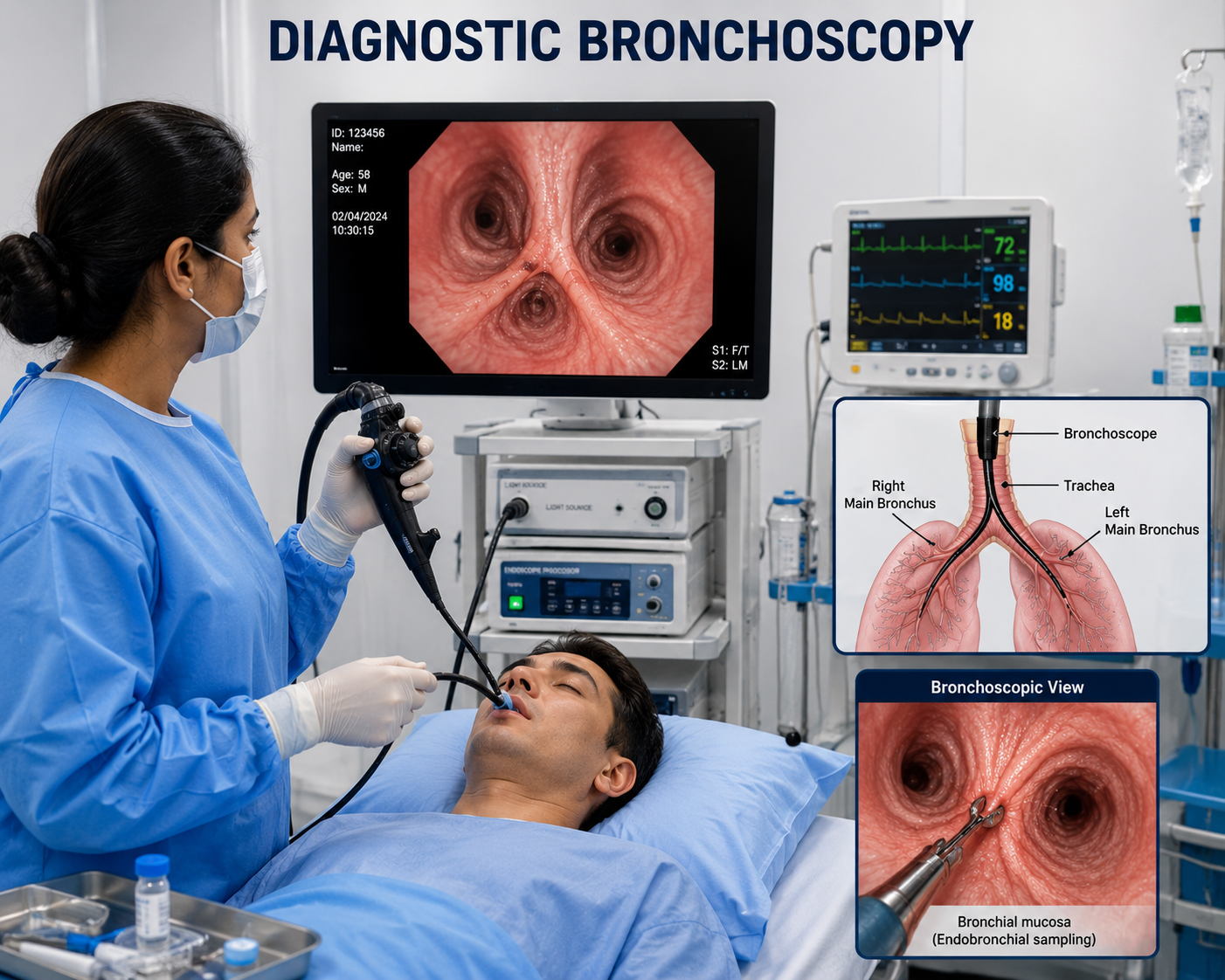 Pulmonology Diagnostic bronchoscopy airway examination Regal Hospital Bangalore