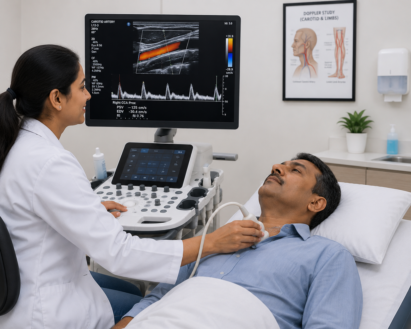 Doppler study carotid lower limb arterial venous Regal Hospital Bangalore