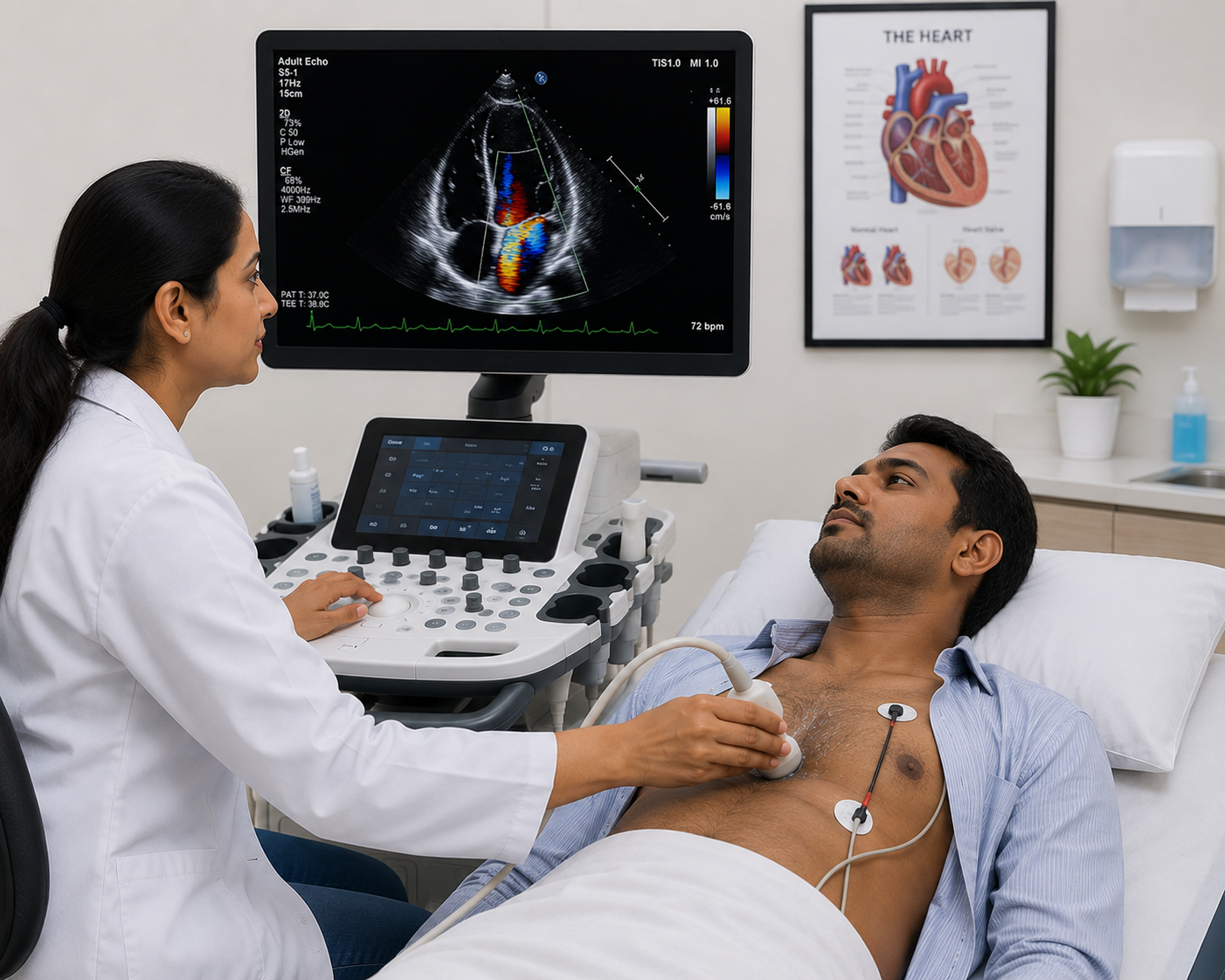 Echocardiogram heart ultrasound imaging Regal Hospital North Bangalore