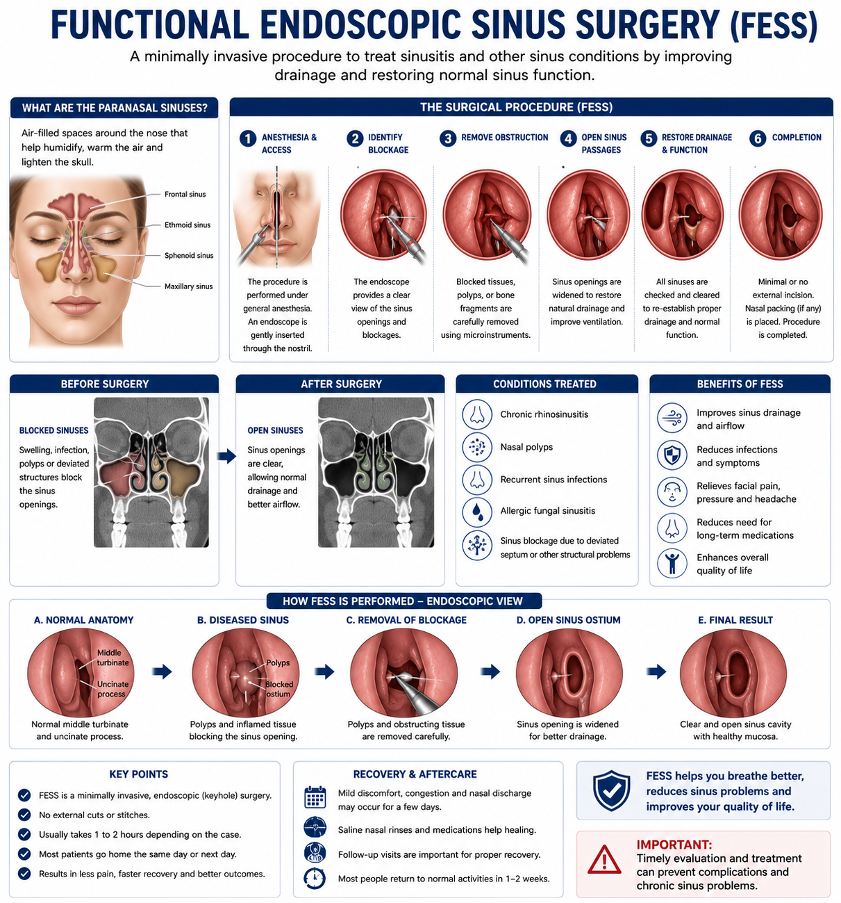 Functional endoscopic sinus surgery FESS Regal Hospital Bangalore