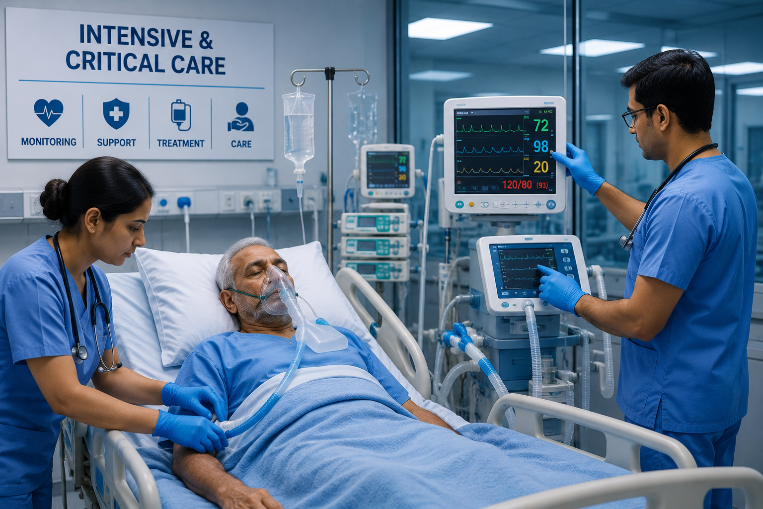Intensive care unit ICU critical care Regal Hospital North Bangalore