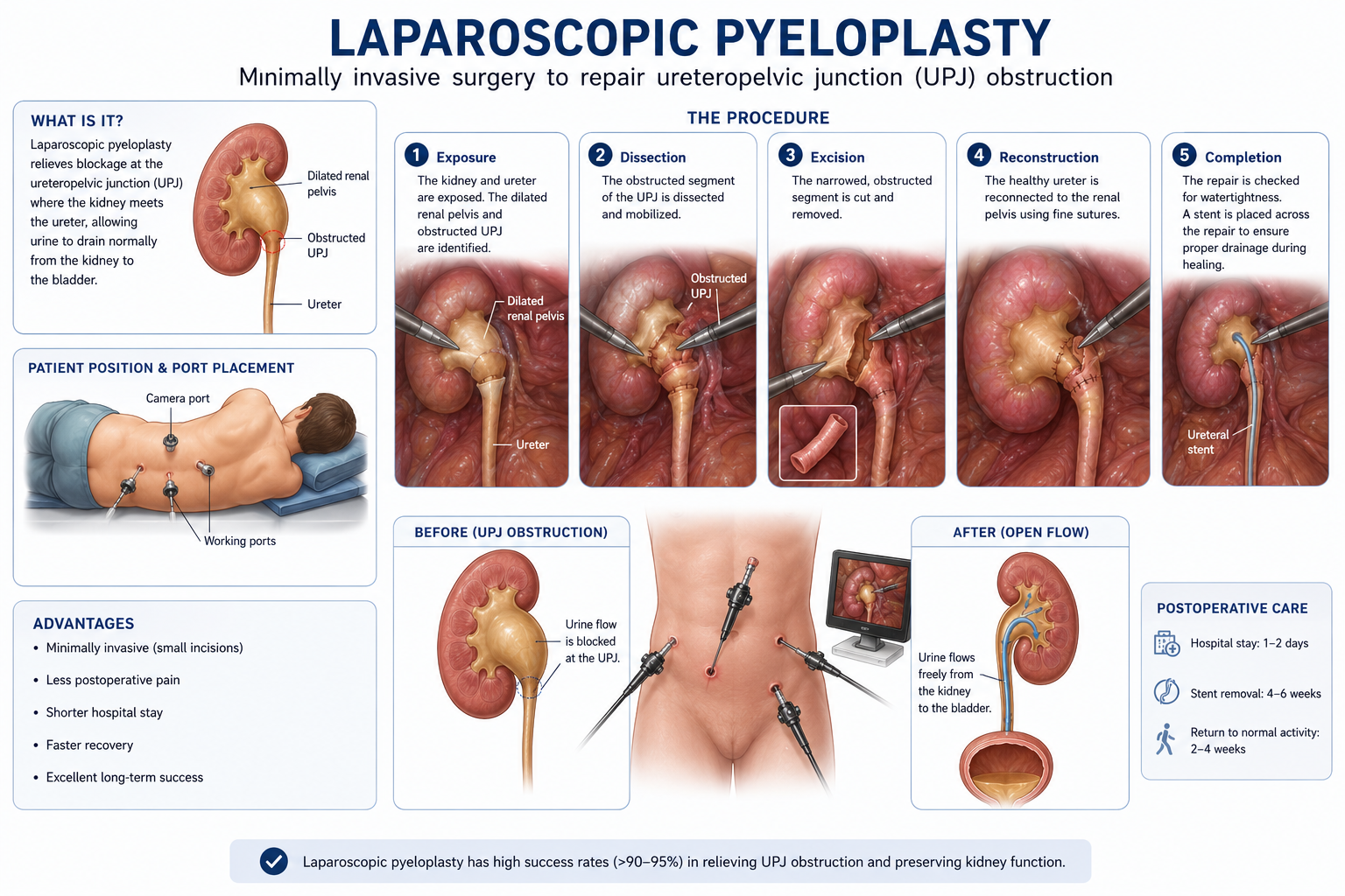 Laparoscopic pyeloplasty kidney drainage repair Regal Hospital Bangalore