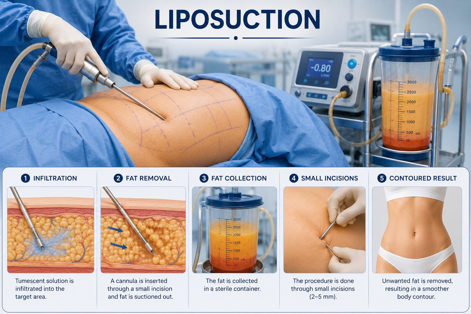 Liposuction body contouring cosmetic surgery Regal Hospital Bangalore