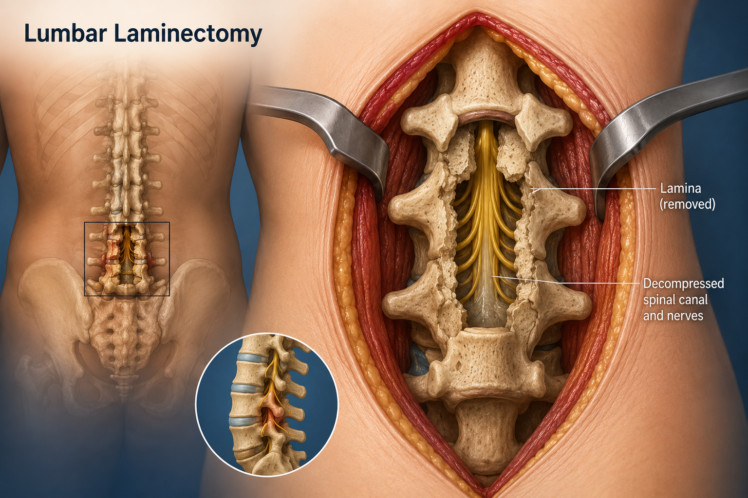 Lumbar laminectomy spine surgery Regal Hospital North Bangalore