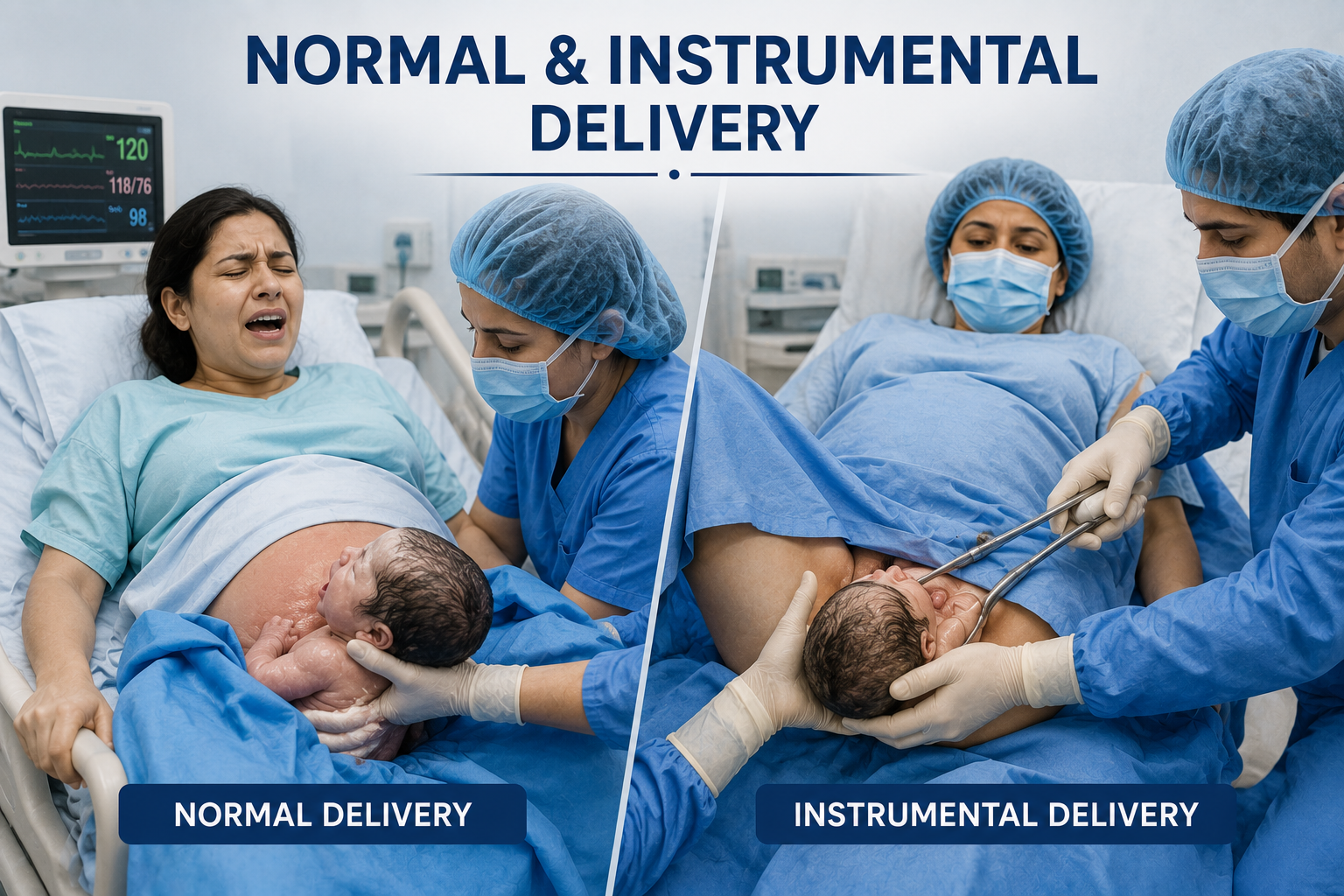 Normal instrumental delivery childbirth Regal Hospital Bangalore