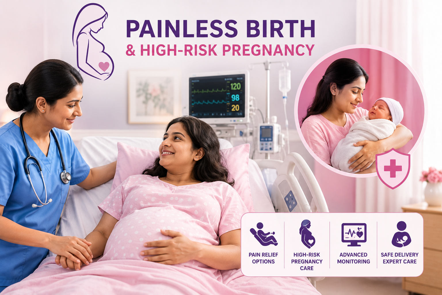 Painless birth high-risk pregnancy care Regal Hospital Bangalore