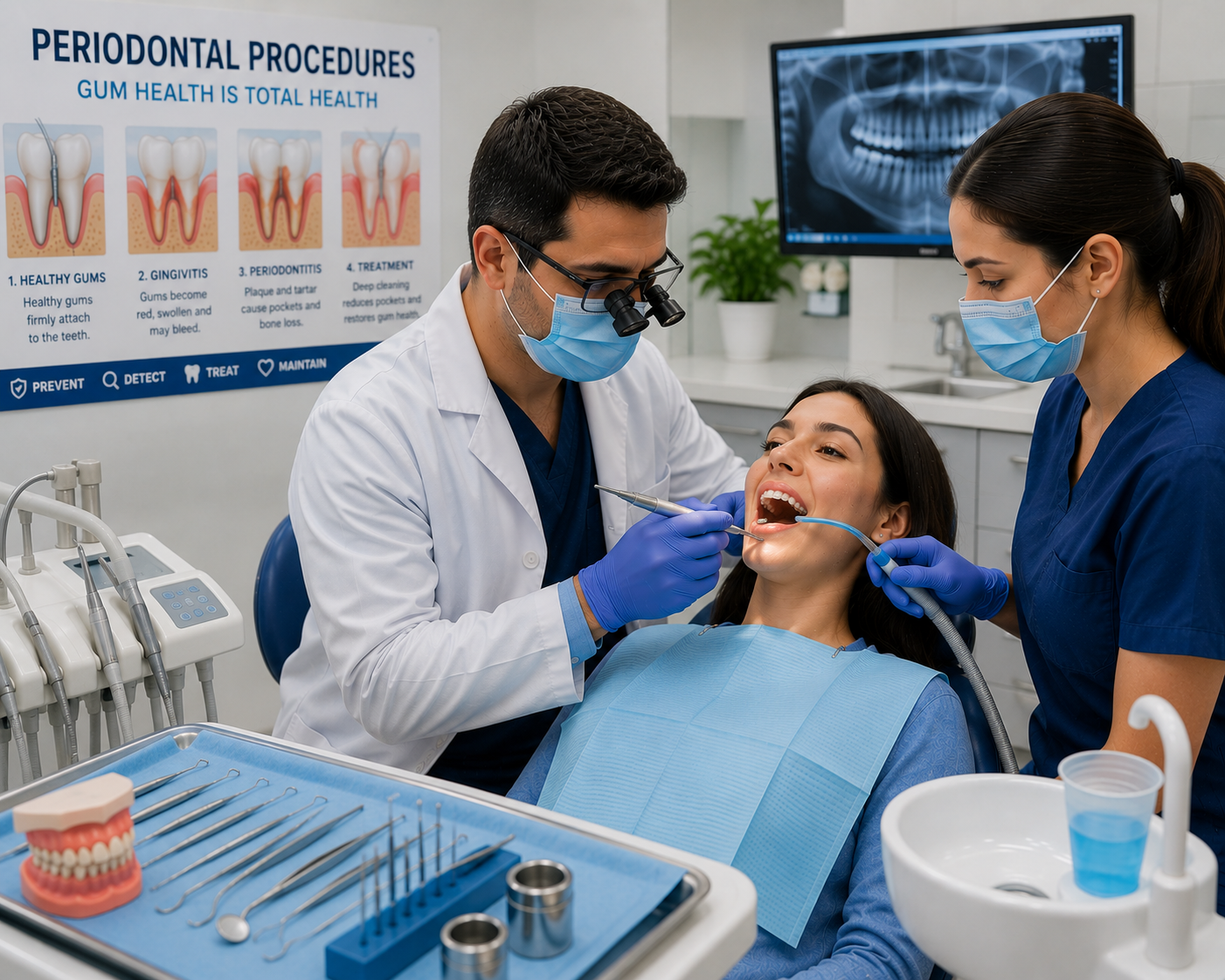 Periodontal gum treatment scaling Regal Hospital North Bangalore
