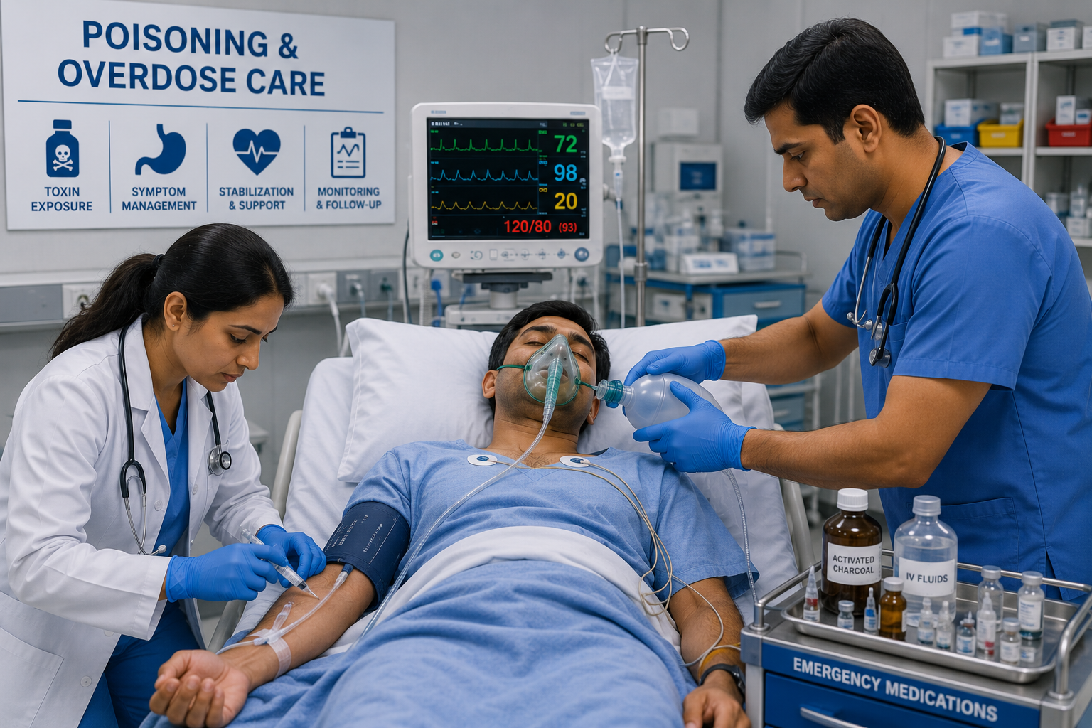 Poisoning drug overdose emergency treatment Regal Hospital North Bangalore