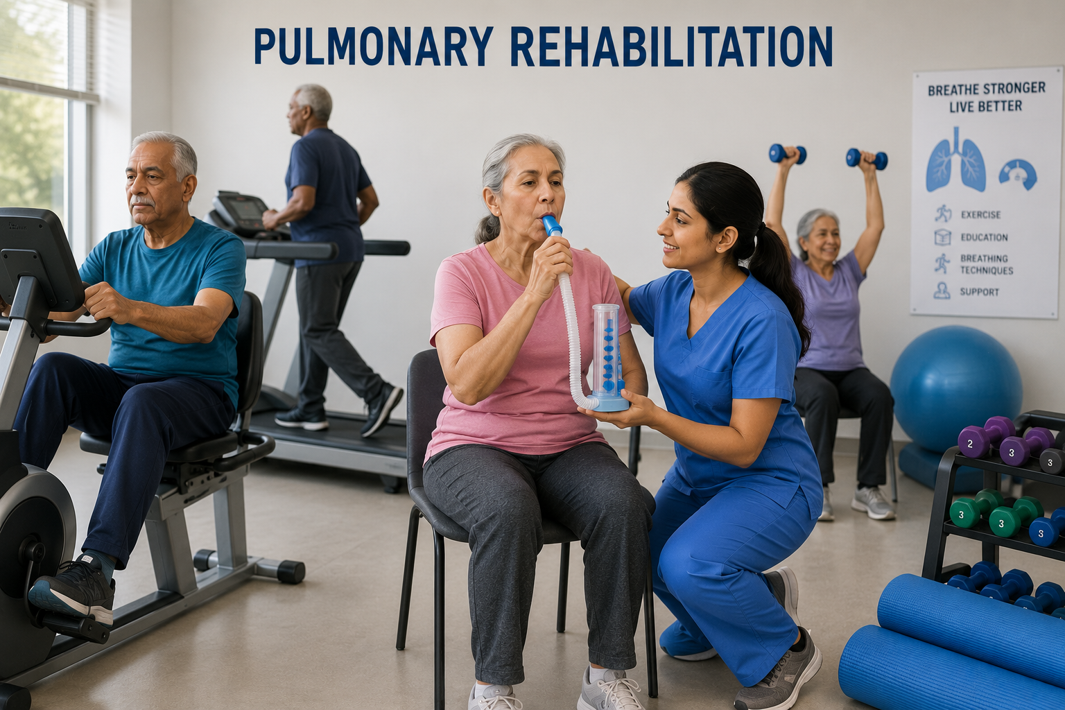 Pulmonology Pulmonary rehabilitation breathing exercises Regal Hospital North Bangalore