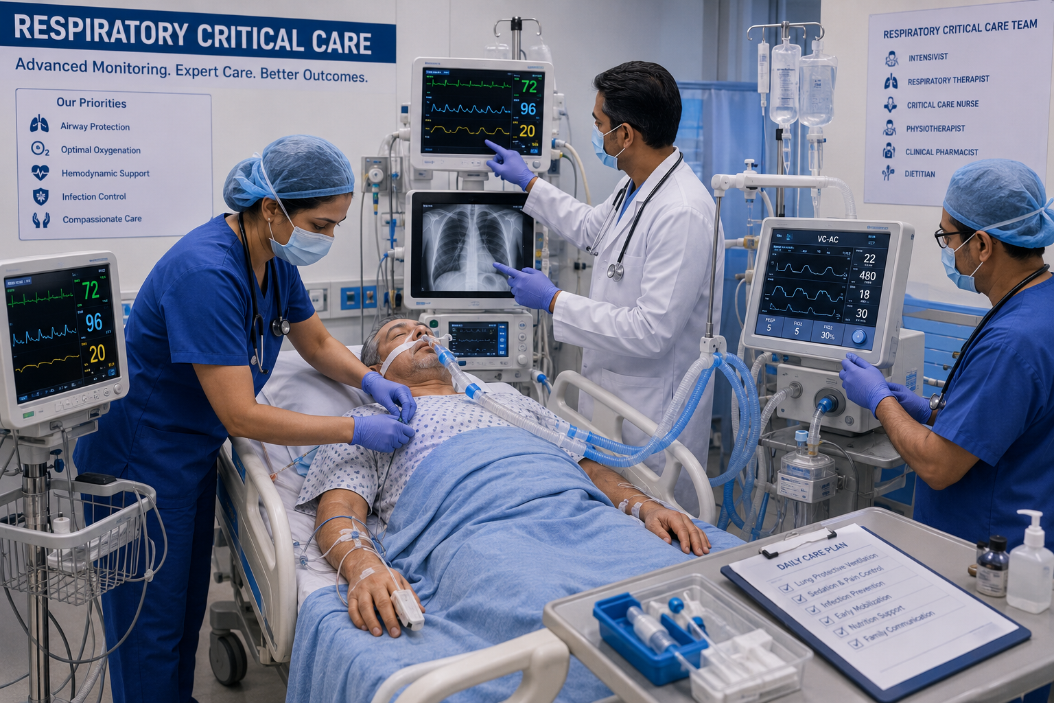 Pulmonology Respiratory failure ICU critical care Regal Hospital North Bangalore