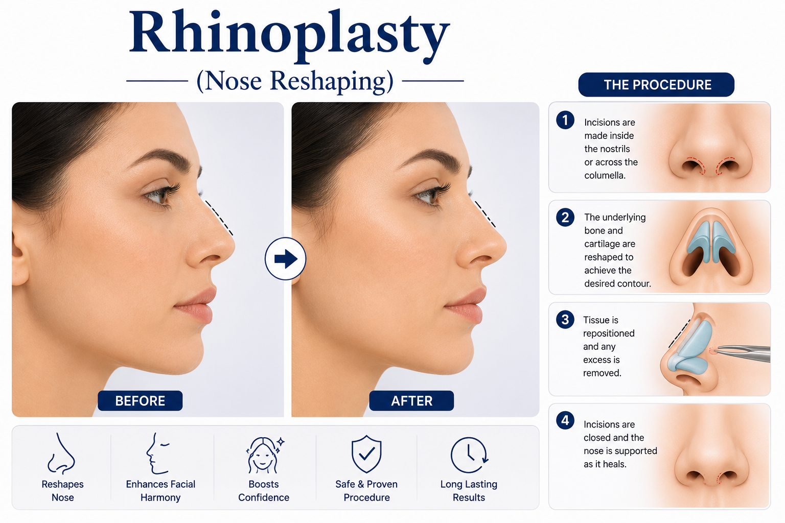 Rhinoplasty nose reshaping cosmetic surgery Regal Hospital Bangalore
