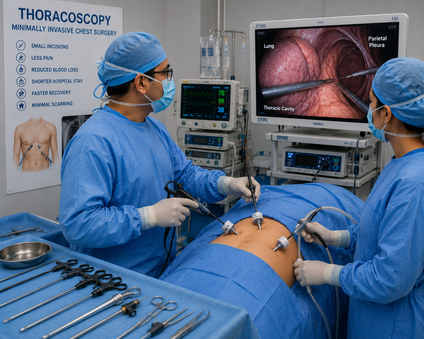 Internal Medicine Thoracoscopy chest examination internal medicine Regal Hospital North Bangalore