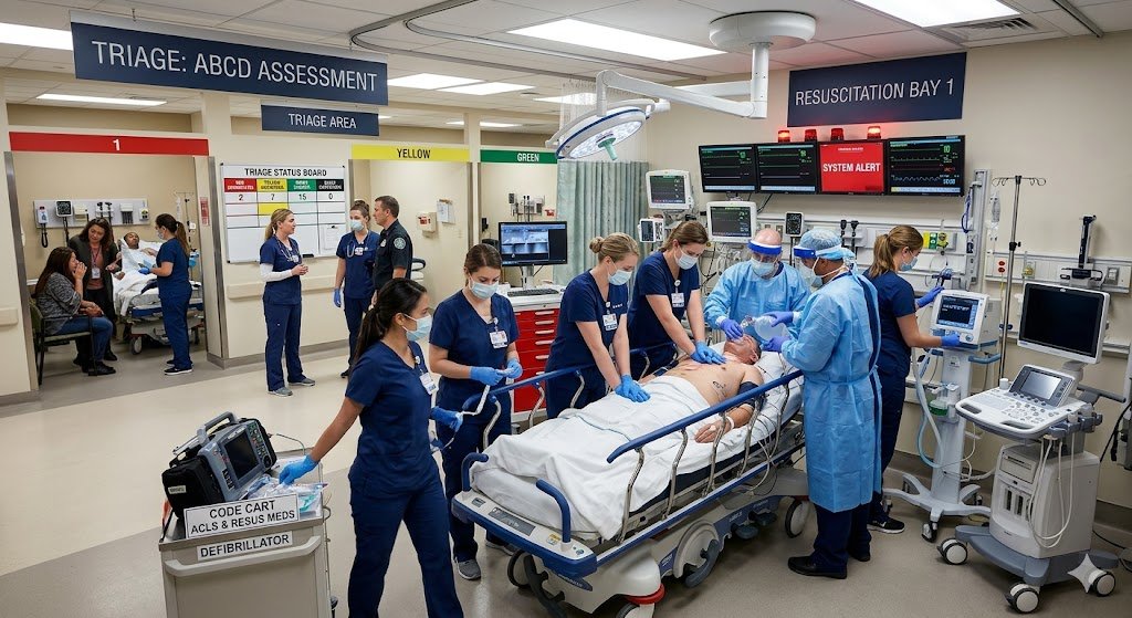 Accident & Emergency emergency triage and resuscitation team Regal Hospital Bangalore